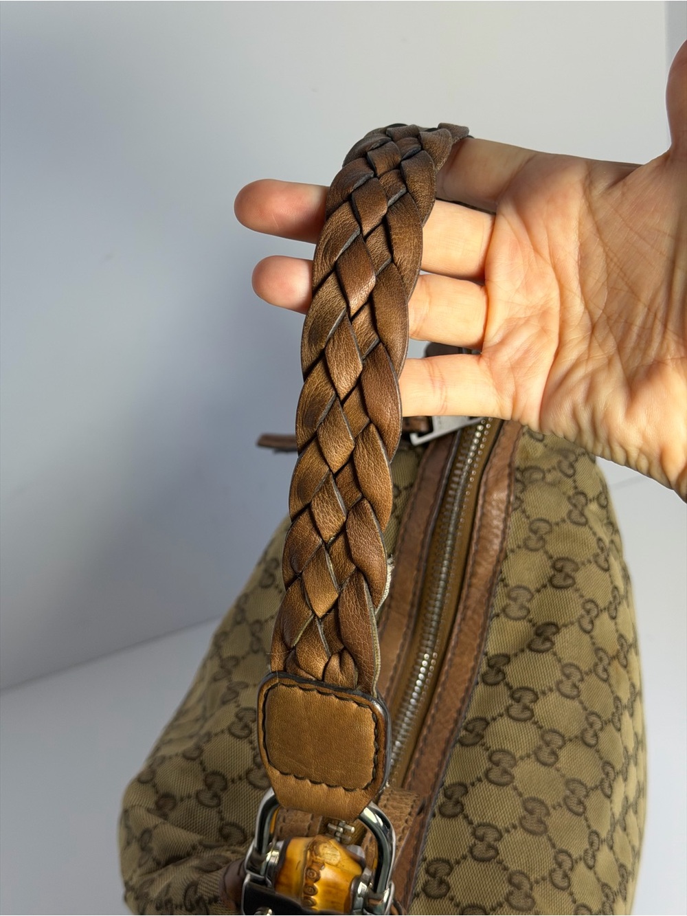 Gucci GG Monogram Canvas Hobo Shoulder Bag - Picture 7 of 16